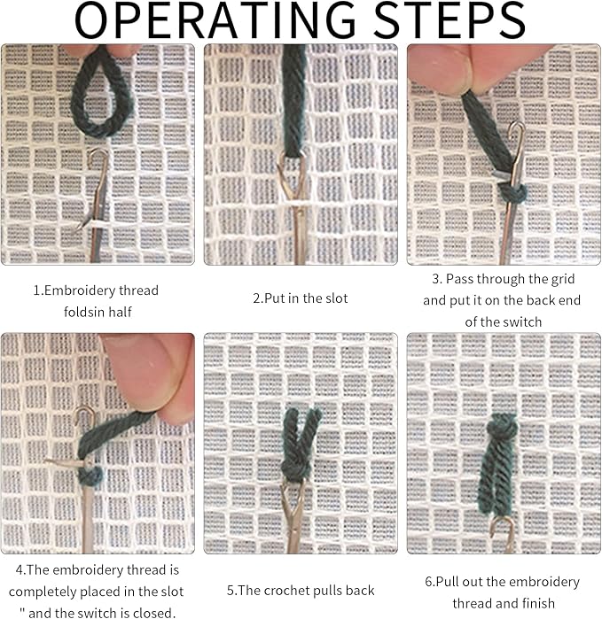 kingsea Latch Hook Kits for Adults, Color Printed Rug Latch Hook Kits for Teen, DIY Needle Craft Shaggy Rug for Home Decoration (20"X 20") - Bear