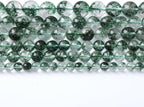90pcs 4mm Natural Green Phantom Ghost Quartz Stone Round Beads for Jewelry Making DIY Bracelets Necklaces Crystal Energy Healing Stone Beads 15" (Green Phantom Ghost Quartz, 4mm)