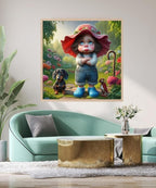 GUMITOON Rainy Day Diamond Painting Kits for Adults, 5D Diamond Art Painting by Numbers Kits, DIY Diamond Dots Art Kits, Full Round Drill Diamond Art Kits for Adults for Home Wall Decor, 13.8x13.8 in