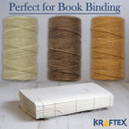 Waxed Thread 3X Wax Thread, 65 Yardx0.8mm Wax String, 150D Waxed Leather String in Cream, Tan and Brown, Perfect Dream Catcher Supplies