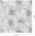 Flowers Background Clear Stamps for Card Making Scrapbooking Crafting DIY Decorations, Flowers Transparent Silicone Seal Stamps for Embossing Album Crafts