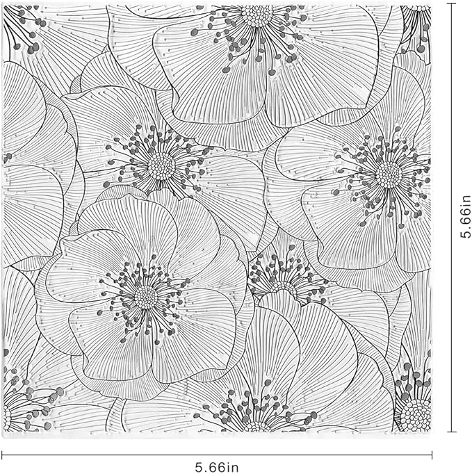 Flowers Background Clear Stamps for Card Making Scrapbooking Crafting DIY Decorations, Flowers Transparent Silicone Seal Stamps for Embossing Album Crafts