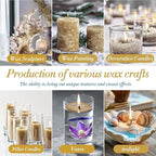 Snow Pearled-Candles with Wicks - DIY Candle Sand,Pearled Wax with Wicks,Wax,Refillable for Weddings,Partie (Sand)