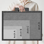 ZKOO Felt Art Portfolio Bag, Large Art Portfolio with Handles, Sturdy Artist Storage Bag for Artwork, Poster, Sketching, and Drawing (24 x 36 inch)