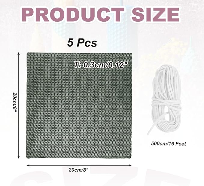 MECCANIXITY Beeswax Candle Making Kit,8x8 Inch 5pcs Dark Green Beeswax Candle Sheets with 1pcs Cotton Wick for DIY Craft Gift Making