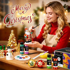 64 PCS Iridescent Acrylic Paint Set with 12 Brushes, 2 Knives & Palette, 48 Colors (2oz/60ml) Art Craft Paint for Adults Kids Artists Beginners, Halloween Pumpkin Canvas Ceramic Rock Painting Kit