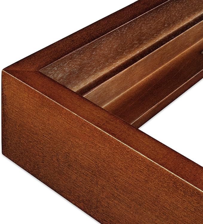 Ampersand Floaterframe Readymade Frame for Flat and 1 1/2" Deep Wood Panel and Canvas Artwork, Paintings, Prints, and More, 11"x14", Walnut Bold