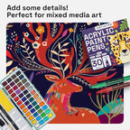 ARTISTRO - Fabric Paint pens and Paint Markers – Permanent Fabric Decorating Pens for Clothes, Canvas, and DIY Crafts (30 Medium Tip)