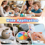 Small Paint Brushes Bulk 120 Pcs - Flat Tip for Acrylic Watercolor Canvas Face Painting, Kids Classroom Art Supplies & Touch Up Kits