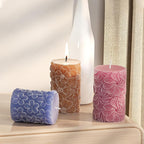 Flower Petal Cylinder Candle Mold - Resin Casting Silicone Molds for Home Decor & Candle Making Wave Spiral Mold