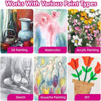 Stretched Canvas for Painting, 2Pack 24X36 Large Canvas for Painting, 12Oz Triple Primed 2/3" Profile Cotton Professional Artist Quality Blank Canvas Frame, Art Canvases for Oil,Acrylic Paint,Gouache