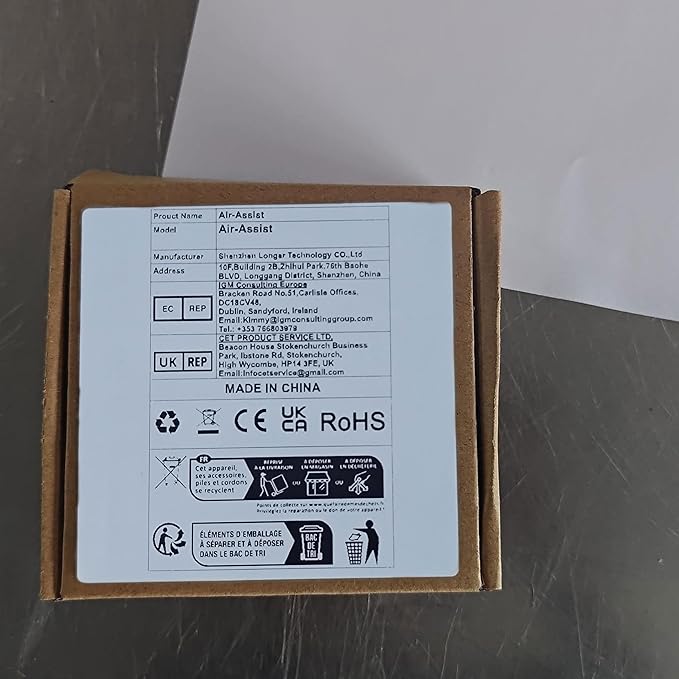 Longer Laser Engraving and Cutting Machine Air Pump, Eliminate Smoke and Debris, Suitable for RAY5 10W/20W and Others Laser Engraver