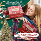 yuegool 6PCS Christmas Punch Needle Coasters Kit,Easy DIY Punch Needle Embroidery Kit for Beginners Adults Kids Including Patterns, Tools, Yarns, Hoop, Instruction, Coaster Holder Art Craft Supplies