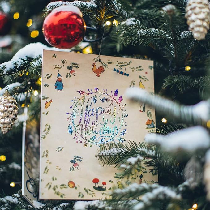 GIRAFVYINL Holographic Vinyl Silver Glitter Vinyl - 12” x 10FT Holographic Permanent Vinyl Glitter Adhesive Vinyl for Craft, Easy to Weed Vinyl Work with Vinyl Cutter