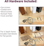 Ampersand Art Supply Floaterframe Readymade Frame for Flat and 7/8" Deep Wood Panel and Canvas Artwork, Paintings, Prints, and More, 9"x12", Walnut Bold