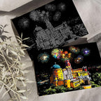 Scratch Art for Adults-Scratch Painting Craft Kit (4 Sheets 16x11 in)|Foil Engraving Art Set|Stress Relief Gift for Travel Lovers,Craft Lovers|Creative Scratch Art Home Decor(City Scape 3)