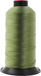 Mandala Crafts Bonded Nylon Thread Olive Drab Heavy Duty Sewing Threads - 800 YDs Size 207 630D T210 Tex 210 Thread for Leather Jeans Weaving Outdoor Marine Upholstery Threads