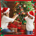 DECYOOL 4 Rolls 100 Yards Christmas Satin Ribbons 10mm Wide Holiday Craft Ribbons for Gift Wrapping and Xmas Decoration, Red & Green & Red Black Plaid & Black White Plaid