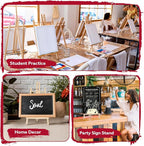 10 Pack 16 Inch Wooden Easel Stand, Portable A-Frame Tabletop Display Easel for Painting, Canvas, Photos, Signs, Art Easel for Kids, Students, Beginners, Artists - Compact & Lightweight