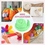 MECCANIXITY Wool Roving Yarn Soft Felting Wool 50g/1.76oz Pure Chunky Roving Yarn for Needle Felting Knitting Blanket Spinning Weaving Art DIY Craft Light Green