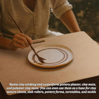 CALPALMY Clay Wedging Board with Convenient Built-in Handle - 24 x 18" Portable Clay Board for Ceramics, Clay Crafts, and Pottery - Sturdy 9mm Thickness MDF Tote Board for Clay Art Enthusiasts