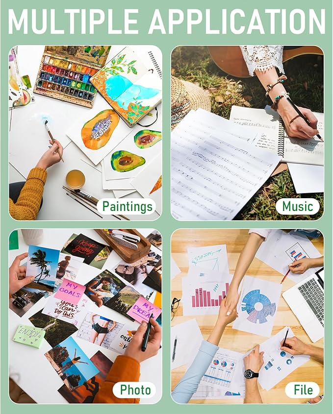 Nicpro 18x24 Large Art Portfolio Folder, 30 Pockets Display 60 Pages Artist Portfolio Folder with Clear Plastic Sleeves, Presentation Storage Book for Artists Artwork Drawing Painting Black