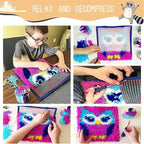 Latch Hook Kits for Adults - DIY Latch Hook Rug Kits for Kids, Crochet Kit for Beginners, Rug Making Kits with Printed Canvas, Gift Packaging. (Father Christmas, 20x20 inch)