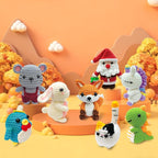 HUASHILUO 8Pcs Crochet Kit for Beginners, 2026 DIY Craft for Adults and Kids, Great Christmas Gift for Crochet Lovers, Crocheting Animal Kits with Step by Step Videos,Yarn,Crochet Hook