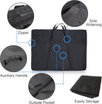 JJRING Extra Large Dacron Waterproof Light Weight Art Portfolio Tote Bag, 37'' x 49'' for 36'' x 48'' Black Carrying Storage Case For Poster, Sketching, and Drawing