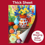 50 Sheets Watercolor Paper Bulk, 4"X6", 5"x7",8" x 8"，8" x 10",9" x 12",Each 10 Sheets.140 lb/300 GSM Water Color Paper for Kids Adults.Watercolor Drawing Paint Paper for Art Drawing Supplies