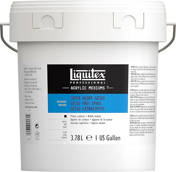 Liquitex Professional Gesso Surface Prep Medium, 3.78L (128-oz), Super Heavy