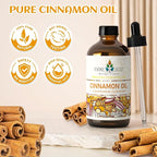 EVOKE OCCU Cinnamon Essential Oil - Warm Fall Scent for Diffuser, Spray, Soap, Candles, Hair & Skin Care - 4 Fl Oz