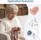 Wonafa 50Pcs Heart-Shaped Metal Stitch Markers,Metal Colorful Crochet Stitch Markers,with Storage Box for Crocheting Clothing Tag DIY Craft Project (Heart-Shaped-50Pcs)