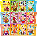 36 PCS Make a Turkey Stickers, Thanksgiving Stickers for Kids Make Your Own Turkey Sticker for Thanksgiving Party Favors Crafts School Rewards