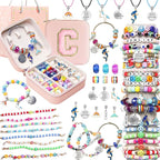 3900 Pcs Girls Bracelet Making Kit, Beads Jewelry Making Kit, Unicorn/Mermaid DIY Crafts Birthday Christmas Gifts with Organizer Box for Friendship Bracelets kits, Girls Ages 5 6 7 8-12 Years Old