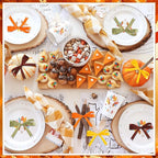 DECYOOL 4 Rolls 100 Yards Fall Ribbons, 10 mm Wide Autumn Thanksgiving Satin Ribbon for Wreath Bows Party Home Decoration Craft Wrapping (Orange, Yellow, Brown, Green)