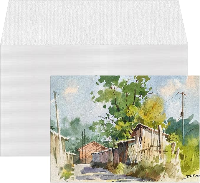ZAYOUAU 400 Sheets Cotton Watercolor Paper Bulk, 8.5 x 11 inch 300 GSM White Cold Press Art Painting Paper for Kids, Beginning Academy Artist Loose Drawing Paper Watercolors Sketch Acrylic Painting
