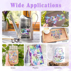 Tie Dye Permanent Vinyl Roll- 12'' x 8ft Purple Clouds Permanent Adhesive Vinyl for Mugs Decors Self Adhesive Sticker