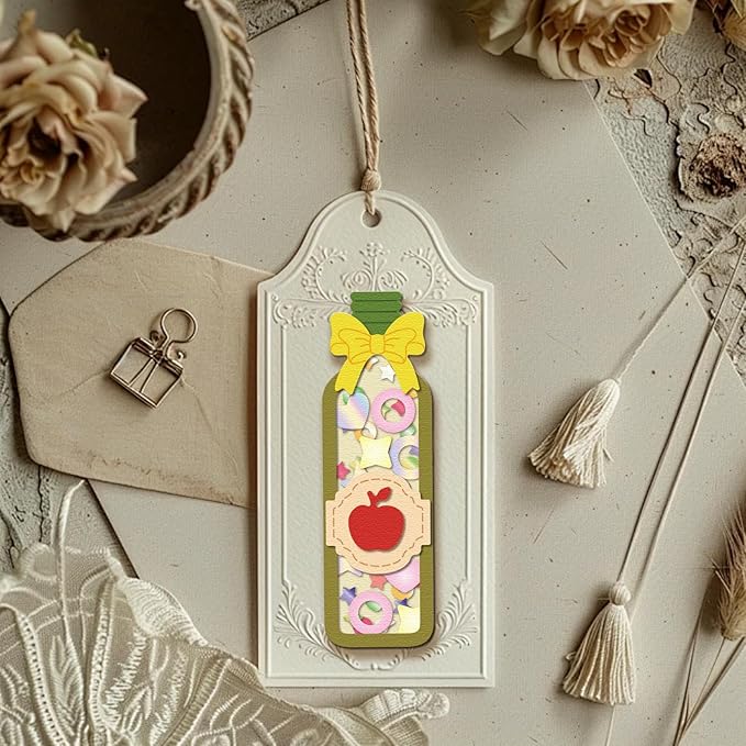 GLOBLELAND Summer Bottle Shaker Cutting Dies for Card Making Summer Soda Shaker Cut Die for DIY Scrapbooking Journal Embossing Paper Craft Decor