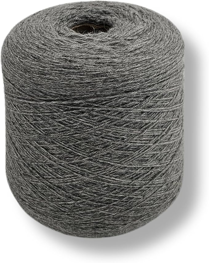 100% Baby Alpaca Yarn for Knitting & Crocheting - 1 Yarn Cone of Premium Yarn DK - Lightweight, Hypoallergenic & Thermal Peru Made - Ideal for Delicate Projects (N041 - Silver)