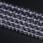 8MM 45PCS Natural Clear White Crystal Quartz Gemstone 3A Grade Round Loose Beads for Jewelry Making DIY Bracelet 1 Strand 15''