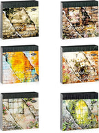 6 Small Scrapbook Sticker Books for Scrapbooking, 180 Sheets Retro Brick Wall Collage Materials- Paper PET Washi Stickers for Journaling, Junk Journal Supplies, Collage, Crafts