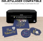 100 Sheets 65lb Blue Cardstock 8.5 x 11 Pastel Paper, Goefun Navy Blue Card Stock Printer Paper for Wedding Invitations, DIY Cards, Menus, Crafts