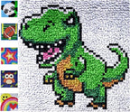 Latch Hook Rugs Kits for Kids Adults Beginners, Dinosaur Owl Smile Star Sunflower Dog Panda Small Large DIY Latch Hook Rug Making Kit for Girls and Boys