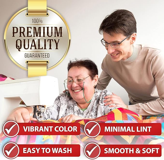 Mandala Crafts Yellow Thread Cones for Machine and Hand Quilting - 2400 Yds 50 WT Multiple Purpose Mercerized 100% Cotton Threads for Sewing Machine Serger Embroidery