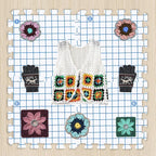 MEVOME Blocking Mats for Knitting 200 T-pins 100 Locking Stitch Markers, Extra Thick Block Boards Crochet Projects Grid Lines Needlepoint Knit Crocheting, 9 Foam Interlocking Mat Storage Bag (White)