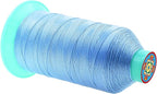 Mandala Crafts Bonded Nylon Thread Light Blue Heavy Duty Sewing Threads - 1250 YDs Size 138 420D T135 Tex 135 Thread for Leather Jeans Weaving Outdoor Marine Upholstery Threads