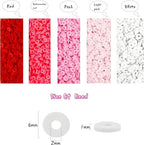 4000 Pcs Pink Clay Beads Bracelet Making Kit, 6mm Polymer Spacer Flat Heishi Beads for Jewelry Necklace Earring Making (Pink)
