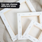 CONDA Stretched Canvas for Painting, 8x10 Inch 4 Packs of Canvases for Artist Art Supplies, 100% Cotton Primed Canvas, Profile Value Bulk Pack for Acrylics, Oils Painting