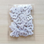 1 inch Iron on Letter Patches 78 Pieces, A-Z Embroidered Alphabet Patches for Clothing Jackets Hats Backpacks Jeans White